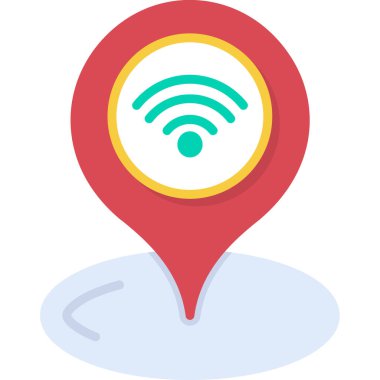 gps konum pin simgesi düz biçimli