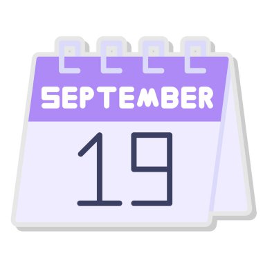 Takvim simgesi tasarımı, vektör illüstrasyonu