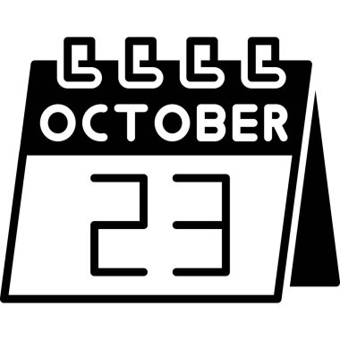 Ekim Glyph vektörü Simge Tasarımı