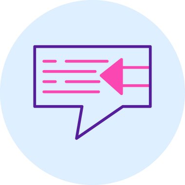 Konuş. Web simgesi basit illüstrasyon