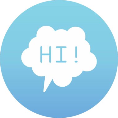 kabarcık sohbet ileti bulutu simgesi - özet biçimi