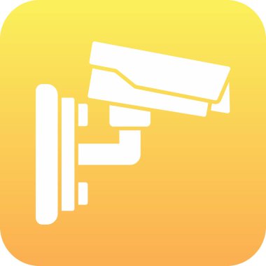 Güvenlik kamerası simgesi. vektör illüstrasyonu