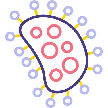 bakteri simgesi vektör illüstrasyonu