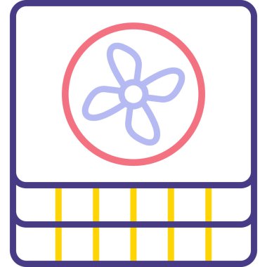 Bir çiçek simgesinin vektör illüstrasyonu