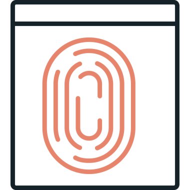 parmak izi ikonu vektör illüstrasyonu