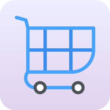 Alışveriş arabası ikon vektör illüstrasyonu