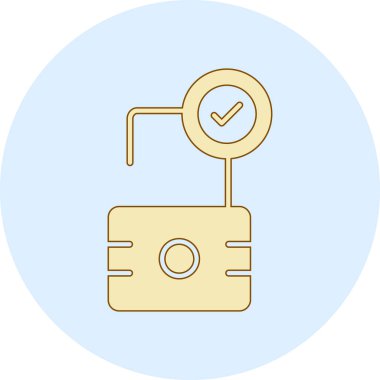 güvenlik kilidi renkli vektör simgesi