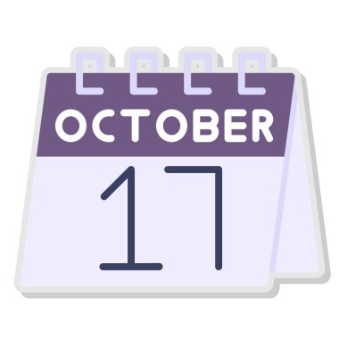 Beyaz arkaplanda izole edilmiş bir takvimin gösterimi