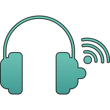 müzik kulaklıkları vektör illüstrasyonu