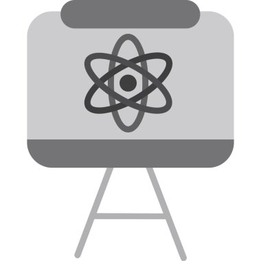 Atomla izole edilmiş nükleer santral simgesi