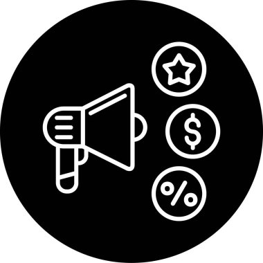 megafon simgesi, vektör illüstrasyonu