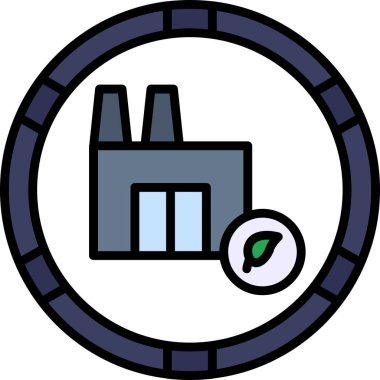 Moda tarzında izole edilmiş fabrika simgesi