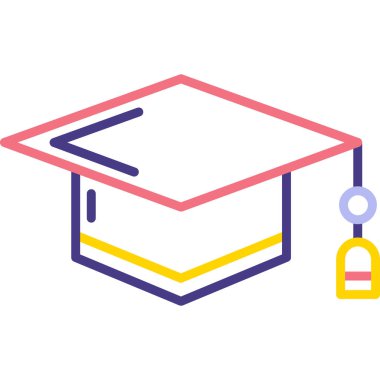 Mezuniyet kap simge vektör çizim