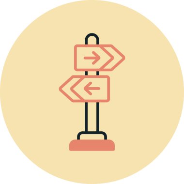 yön ikonu vektör illüstrasyonu