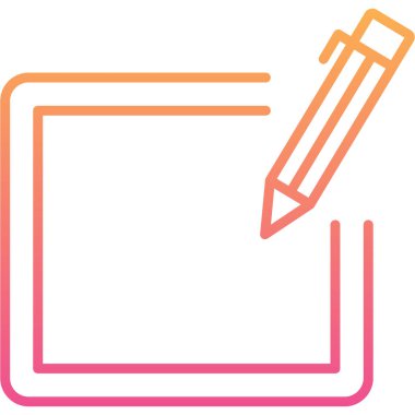 Kalem. Web simgesi basit illüstrasyon