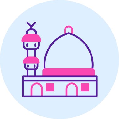 Modern cami simgesinin vektör illüstrasyonu