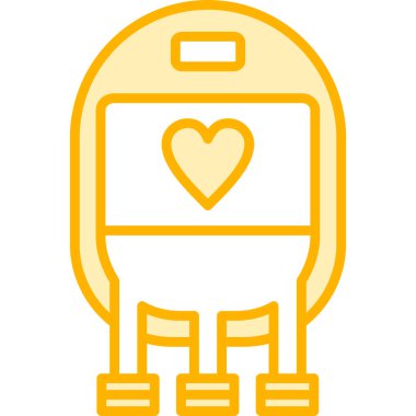 Kalp. Web simgesi basit illüstrasyon