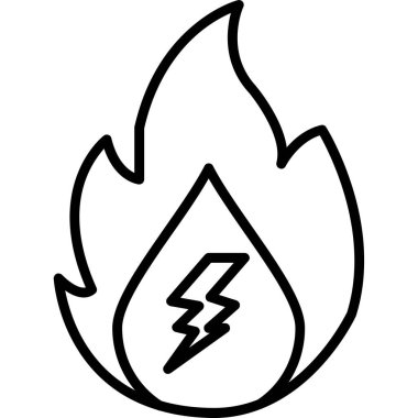 ateş alevi simgesini ana hatlarıyla ateşle