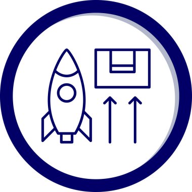 Bir roket simgesinin vektör çizimi