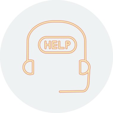 Bir yardım simgesinin vektör illüstrasyonu