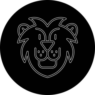 Aslan simgesi vektör illüstrasyonu