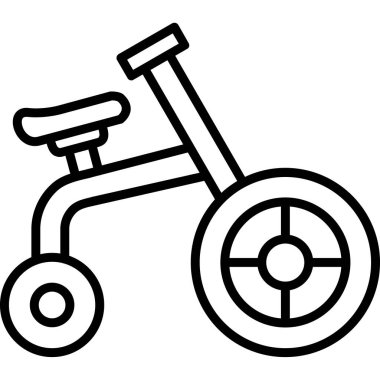 tekme scooter ikon ana hatları vektörü. Bisiklet tekmesi. scooter