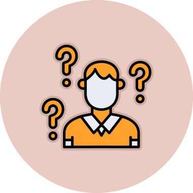 Soru simgesi, vektör illüstrasyonu