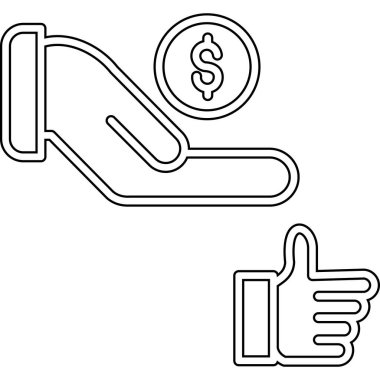 Ok simgesi vektör illüstrasyon tasarımı olan dolar parası