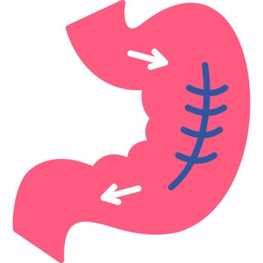 İnsan mide organı ikonu. Beyaz üzerinde izole edilmiş insan mide vektörü ikonu ince çizgi simgesi