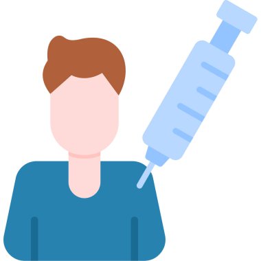 Aşı şırınga ikonu, aşıyla ilgili vektör çizimi