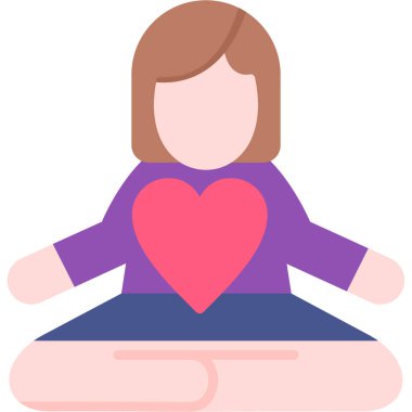 yoga. Web simgesi basit illüstrasyon