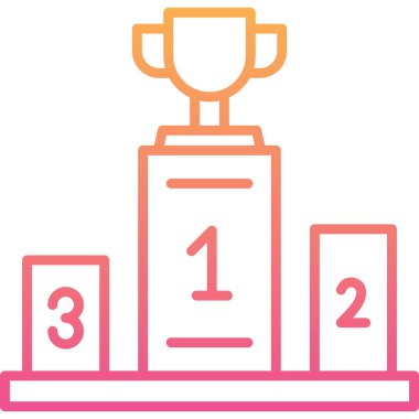 Podyum. Web simgesi basit illüstrasyon