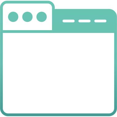 Tarayıcı pencere simgesi düz biçimli