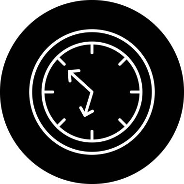 Saat web simgesi, vektör illüstrasyonu