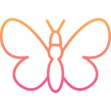 Kelebek. Web simgesi basit illüstrasyon