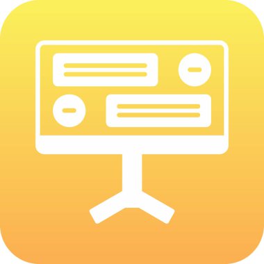 vektör lcd simgesi illüstrasyonu