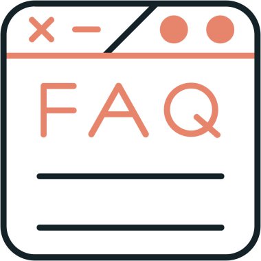 Ağ simgesi. Vektör illüstrasyonunda faq simgesi