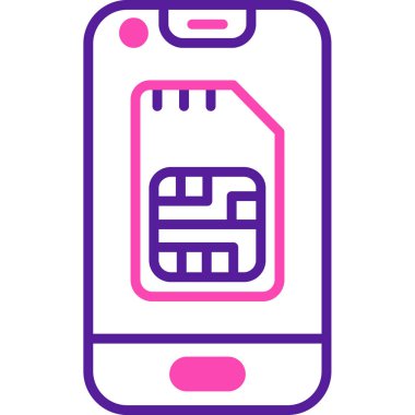 telefon mobil simgesi, vektör illüstrasyonu