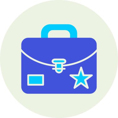 vektör evrak çantası simgesi, basit vektör illüstrasyonu