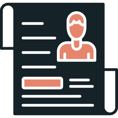 belge simgesi vektör illüstrasyonu