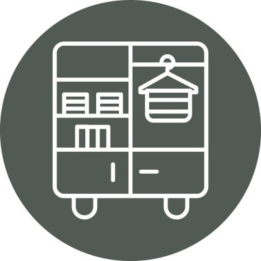 dolap web simgesi, vektör illüstrasyonu