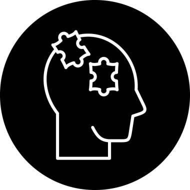 beyin ikonu vektör illüstrasyonu