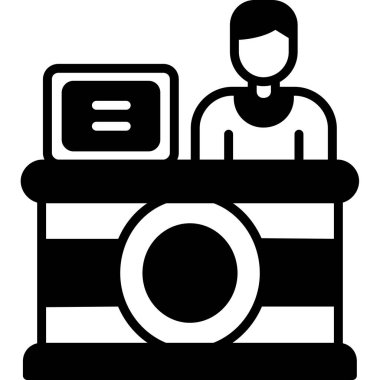 fotoğrafçı simge vektör çizim