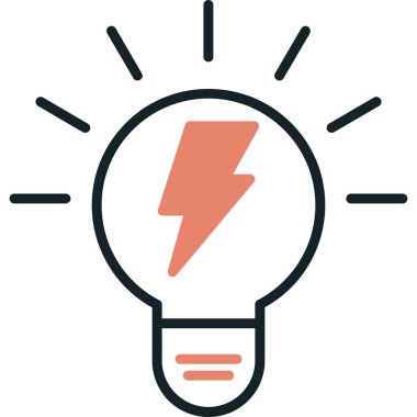 fikir simgesi, vektör illüstrasyonu basit tasarım