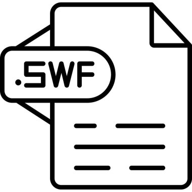 Dosya biçim simgesinin vektör illüstrasyonu