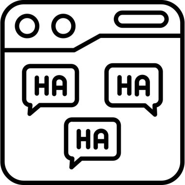 sohbet simgesi, basit siyah biçim