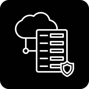 Web bulut simgesi, basit vektör illüstrasyonu