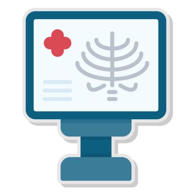 Hastane vektörü düz renk simgesi