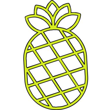 Ananas simgesinin vektör illüstrasyonu