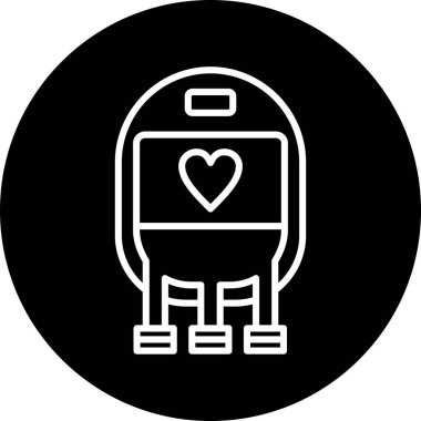 Modern aşk simgesinin vektör çizimi